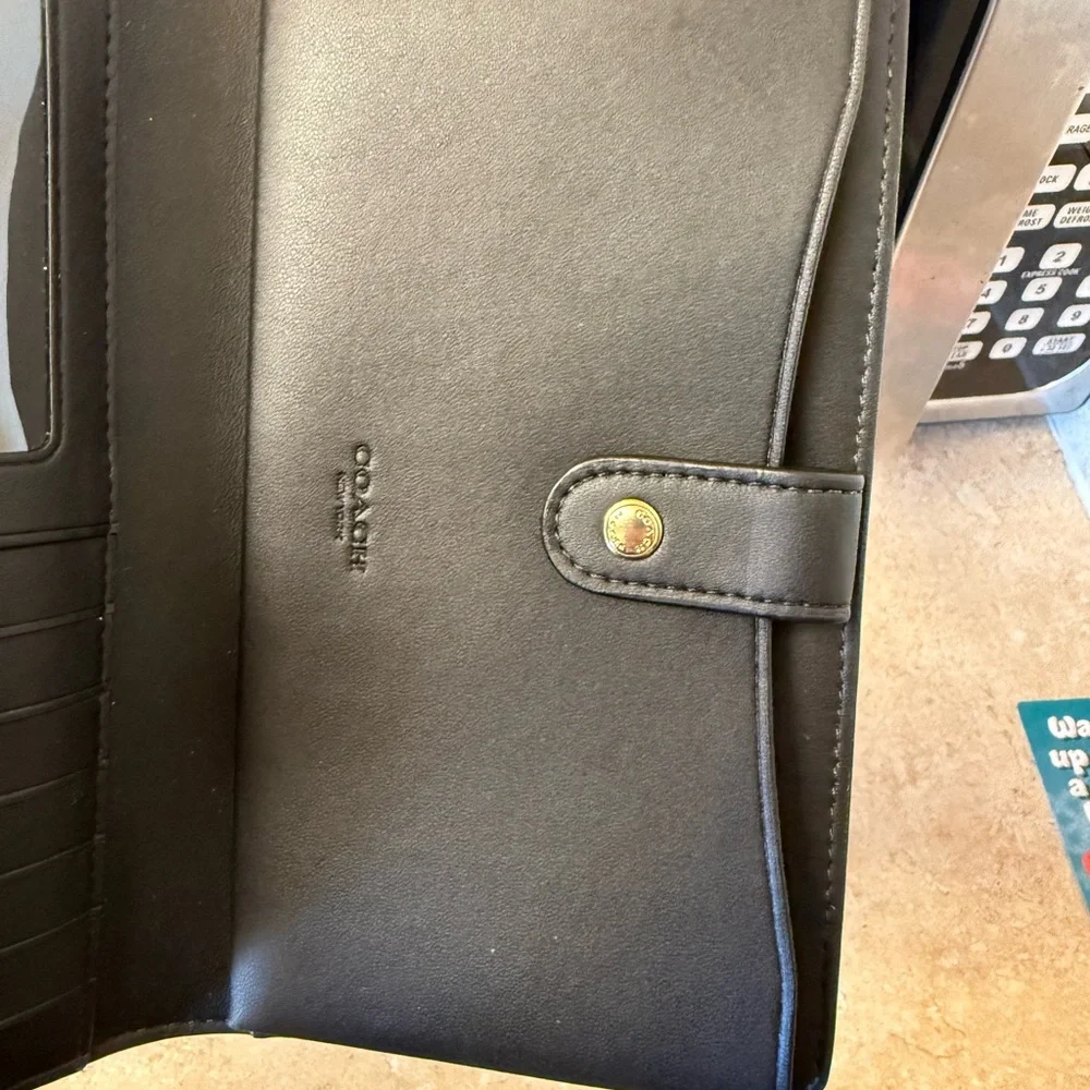 Coach Black and Brown Signature Wristlet - Picture 5 of 5